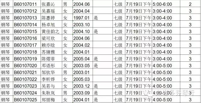 2015中央音乐学院音乐考级--(龙岩考级时间)